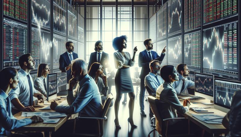 Aktienmarktcharts zeigen volatile Trends während eines Crashs